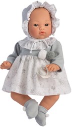 Asi Babypuppe Koke 36cm - graues skandinavisches Kleid Puppenspielzeug