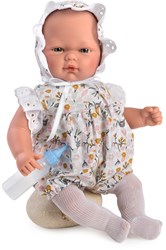Asi Babypuppe Oli 30cm - Puppe mit geblümtem roten Anzug