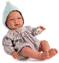 Asi Babypuppe Pablo 43cm - weiche Puppe im bunten Jumpsuit