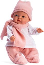 Asi Puppe Alex 36cm Babypuppe - Winterkleidung rosa - Spielzeugpuppe