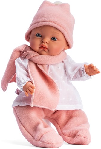 Asi Puppe Alex 36cm Babypuppe - Winterkleidung rosa - Spielzeugpuppe