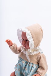 Asi Babypuppe Leo 36cm - blaue und beige Kleidung Puppenspielzeug