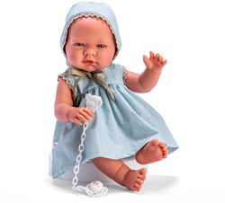 Asi Babypuppe Maria 43cm blau grün Kleid Puppenspielzeug