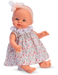 Asi Puppe Babypuppe Alex 36cm - Blumenkleid - Kunststoff Spielzeug