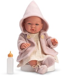Asi Babypuppe Maria 43cm - Puppenkleidung Rose Iris - Spielzeugpuppe