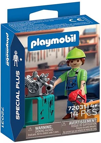 Playmobil figurine mécanicien set accessoire véhicule de travail-2