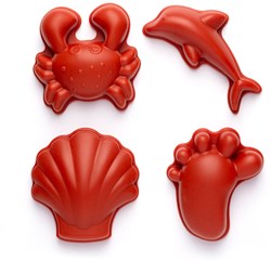 Scrunch moules à sable jouet silicone - Plage orange rouille