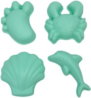 Scrunch Sandformen Spielzeug Set - Silikon Sandformen aqua grün