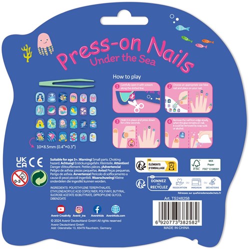 Avenir Nagelsticker Spielzeug Ozean Thema für Kinder
