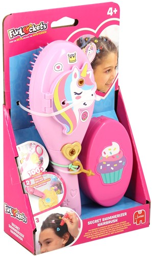 Jumbo FunLockets brosse à cheveux secrète avec paillettes pour enfants