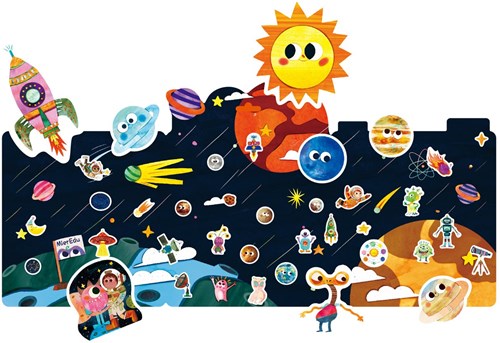 Mieredu jouet autocollant Dino Land - set créatif de stickers jelly-2