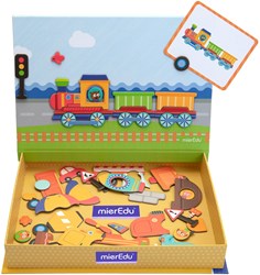 Mieredu Magnetbuch Fahrzeuge - Lernspielzeug für Kinder ab 3 Jahren