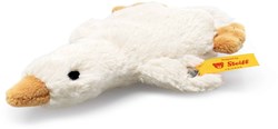Steiff jouet d'éveil en peluche oie Gilda avec hochet 13 cm blanc
