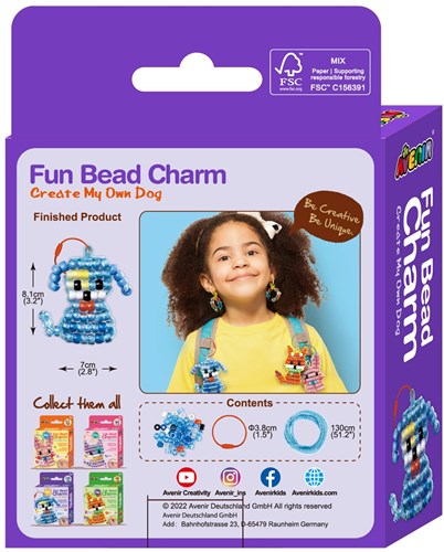 Avenir Perlen Bastelset Hund - bunte Fun Bead Charms Spielzeug