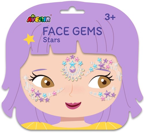 Avenir Face Art Gesichtssticker Stern - bunte Kinder Make-up Sticker-2