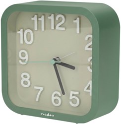 OttoSimon réveil analogique vert - horloge de table silencieuse à grand affichage