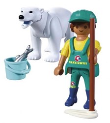 Playmobil Zoo Spielset Eisbär Tierpfleger - fantasievolles Spielzeug