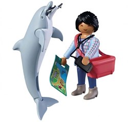 Playmobil Zoo Spielset Delfin und Besucher - fantasievolles Spielzeug