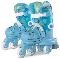 Yvolution Kinderskates blau verstellbar Größe 24-28 mit Bremse