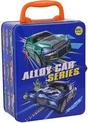 KiddyGo Metall-Aufbewahrungsbox Diecast Autos - Spielzeug Rennwagen