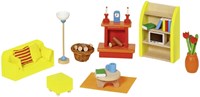 Goki ensemble de meubles salon maison de poupée - accessoires bois 24 pièces-2