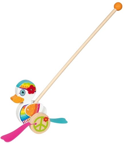 Goki Holz Schiebespielzeug Ente Enna - Lauflernspielzeug-2