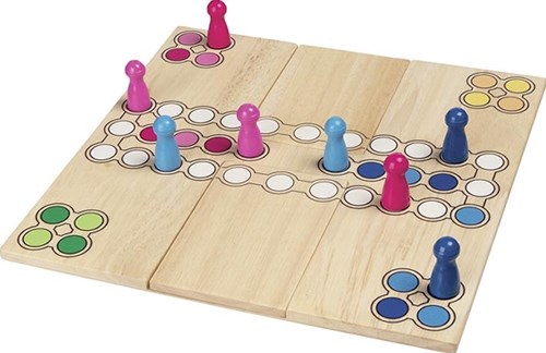 Goki Holz Ludo Spiel - variables Brettspiel für Kinder-3