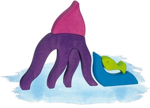 Bouwstenen, Oceaan. 31 delig. 33x33x3 cm. 3+-3