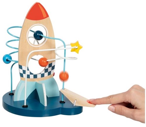 Goki Holz Motorikschleife Space Orbit 21 mit Galaxie-Katapult-3