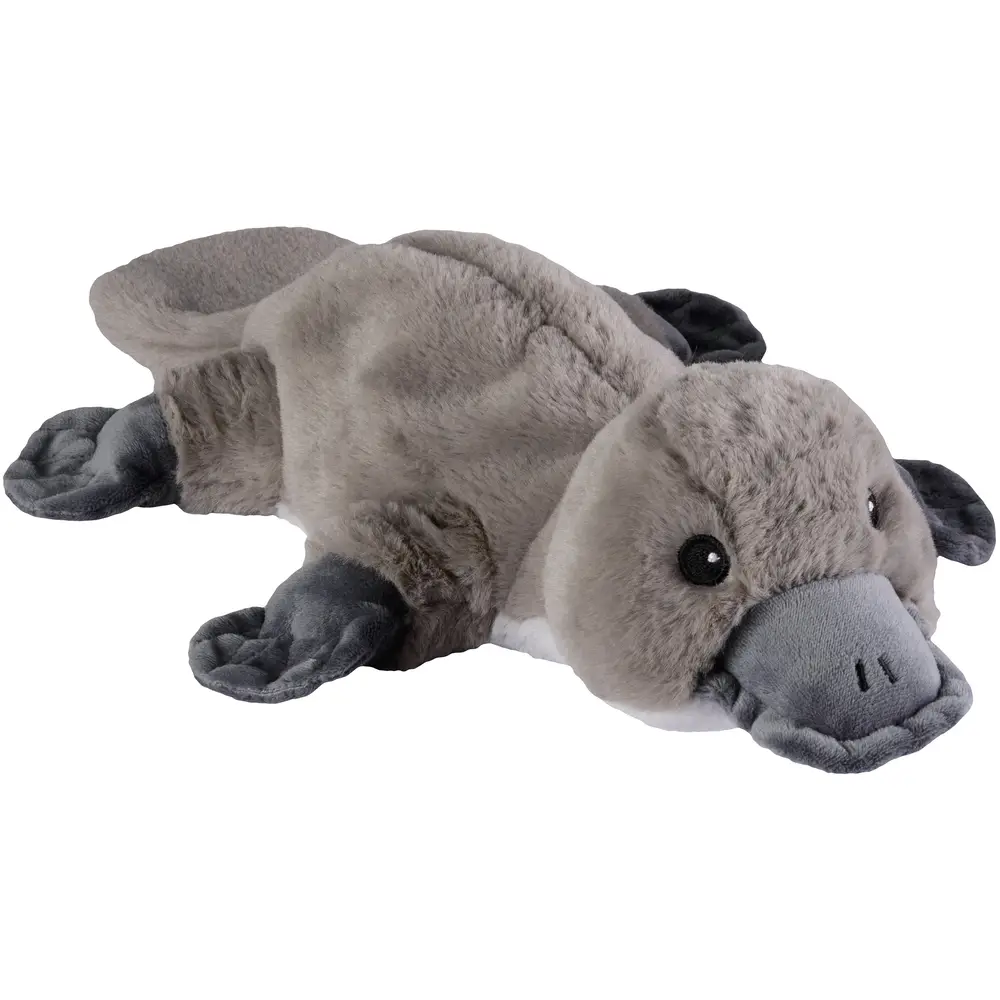 Warmies peluche chauffante ornithorynque gris 40 cm parfum lavande