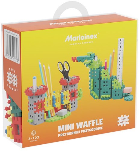 Marioinex Bausteine Mini Waffle Schreibtisch Organizer Abenteuer Multicolor-2