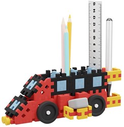 Marioinex Bausteine Mini Waffle Schreibtisch Organizer Fahrzeuge - kreatives Spielzeug