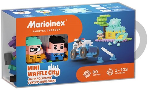 Marioinex Bauspielzeug Mini Waffle City Police Car & Jewelry Set-2