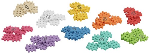 Marioinex Bauspielzeug Mini Waffle Edu Math Cubes 60 Stück-3
