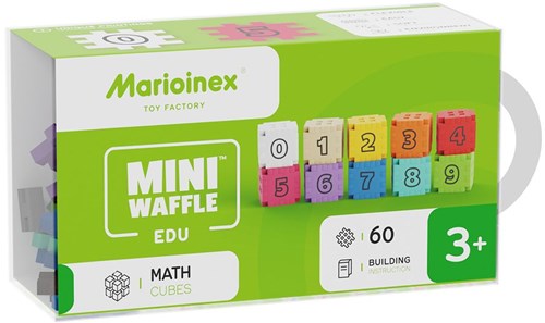Marioinex Bauspielzeug Mini Waffle Edu Math Cubes 60 Stück-2