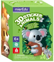 Mieredu 3D Sticker Tiere - Kreatives Bastelspielzeug für Kinder