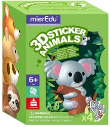 Mieredu 3D Sticker Tiere - Kreatives Bastelspielzeug für Kinder