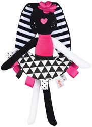 Mom's Care sensorisches Kuscheltier Hase für Babys schwarz-weiß