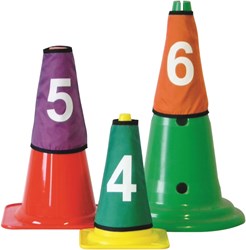 Spordas housses pour cônes - set coloré pour jeux éducatifs