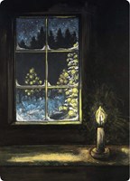 Kapitein Kalk carte art tableau noir fenêtre d'hiver lot de 5 cartes