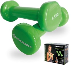 Set of 2 Vinyl Dumbbells 0.5kg