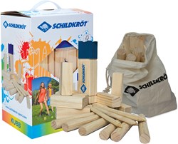 Schildkröt Kubb Holzspiel FSC nachhaltiges skandinavisches Outdoor-Spiel