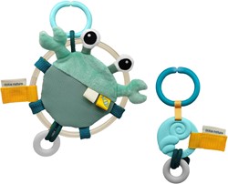 Dolce Toys Pendentif d'activité océanique et anneau de dentition - Crabe Shelly