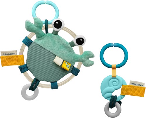 Dolce Toys Spielzeug Ozean Aktivität Anhänger Beißring - Crab Shelly