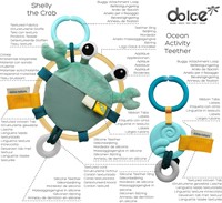 Dolce Toys Spielzeug Ozean Aktivität Anhänger Beißring - Crab Shelly-2