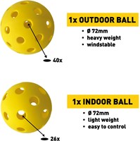 Schildkröt Set de Pickleball pour 2 joueurs - Jouet sport de raquette-3