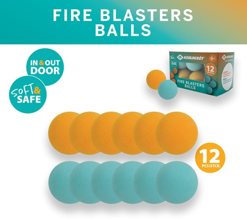 Schildkröt balles de rechange en mousse Fire Blaster 12 pièces jouet-2