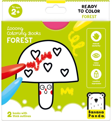 Banana Panda looong Malbuch: Fertig zum Zeichnen des Waldes 2+