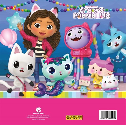 Big Balloon livre pour enfants Gabby's Maison de poupée Fête pailletée avec Gabby couverture rigide-2