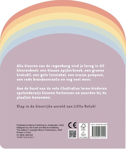 Mercis Little Dutch livre des couleurs arc-en-ciel livre cartonné 1+ éducatif-2